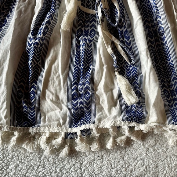 Blue and White Striped Swim Coverup - Picture 4 of 8